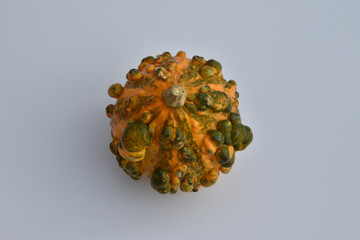 Decorative pumpkin on a white background.