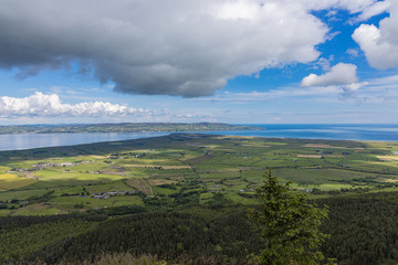 Magilligan Point, County Londonderry, Northern Ireland with a view over to County Donegal, Ireland across Lough Foyle