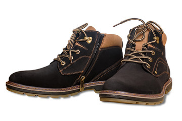 Mens shoes on white background