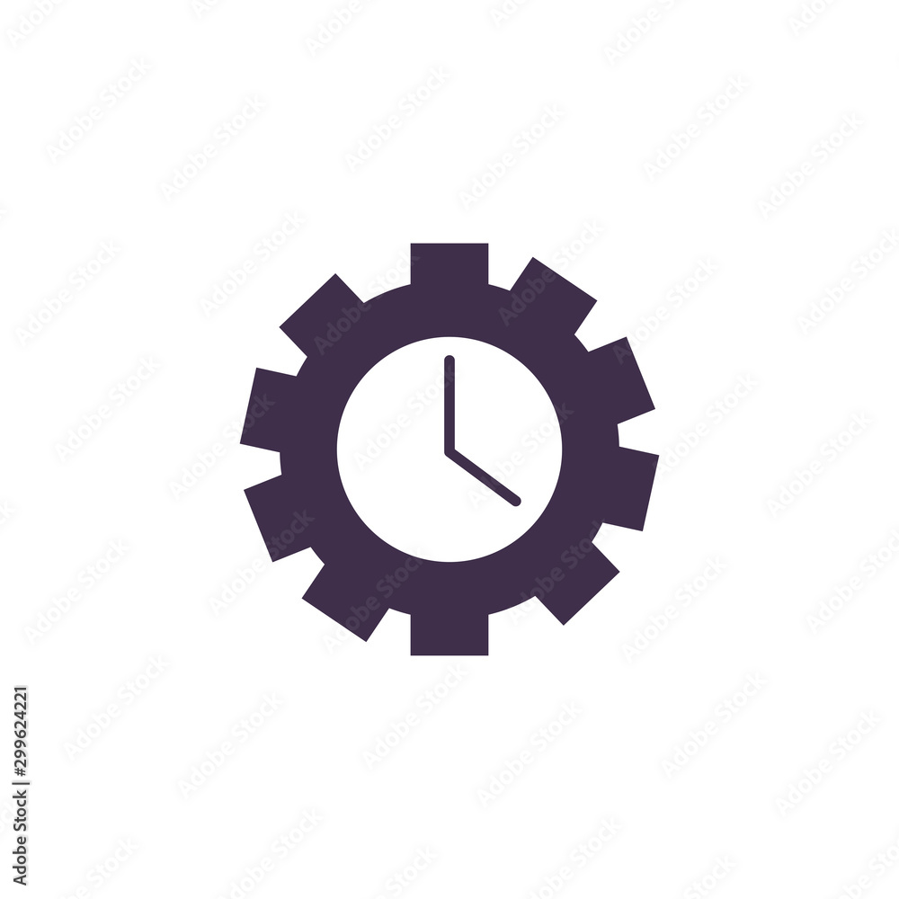 Poster isolated clock icon vector design