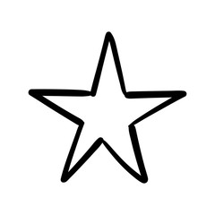 Doodle star, hand drawn illustration