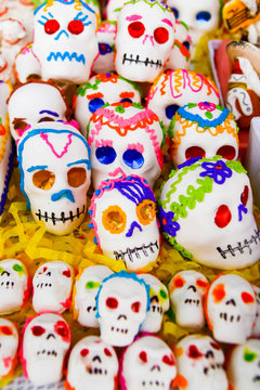 San Miguel De Allende, Mexico. Day of the dead sugar skeletons.