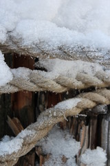 rope covered with snow