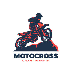 Motocross Vector Logo Illustration