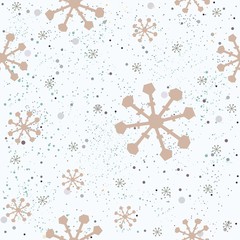 Fototapeta premium Cute Winter Seamless Pattern with Snowflakes.
