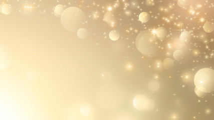 Elegant gold bokeh background for Christmas	