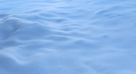 Background of fresh snow. Natural winter background.