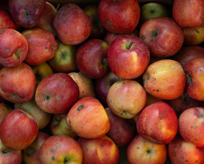 Apples as background and texture.