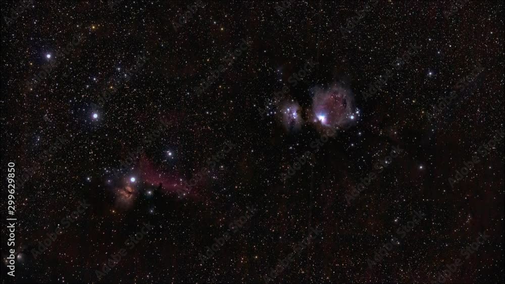 Canvas Prints zoom in on 4 deep space nebulae in orion