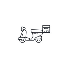 Isolated delivery motorcycle icon vector design