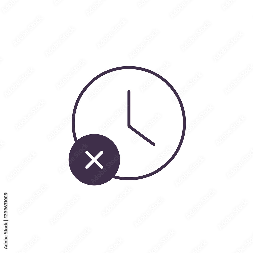 Poster isolated clock icon vector design