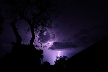 Purple lightning, no filter, no touchup,  at Vryheid in South Africa.