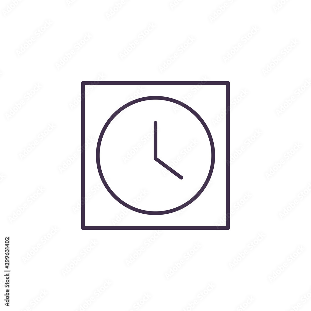 Poster isolated clock icon vector design