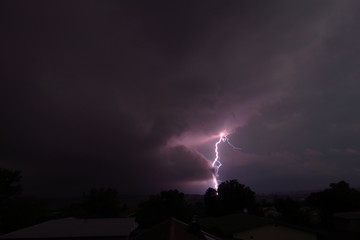 Lightning bolt through the clouds at Scheepersnek.
