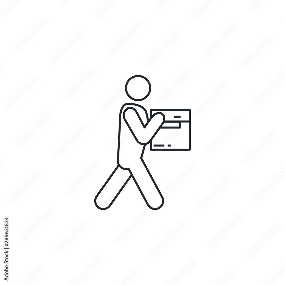 Poster isolated box and avatar man icon vector design