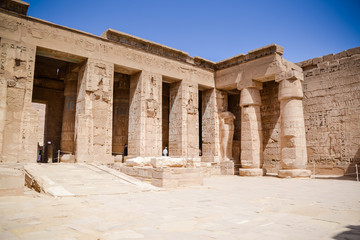 The Karnak Temple Complex, commonly known as Karnak meaning "fortified village", comprises a vast mix of decayed temples, chapels, pylons, and other buildings 