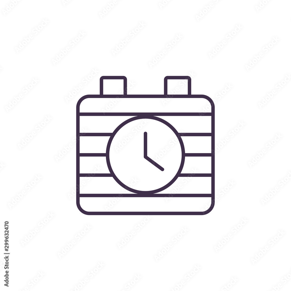 Poster isolated alarm clock icon vector design