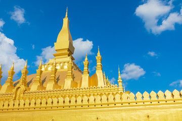 Pha That Luang temple in Vientiane , Laos