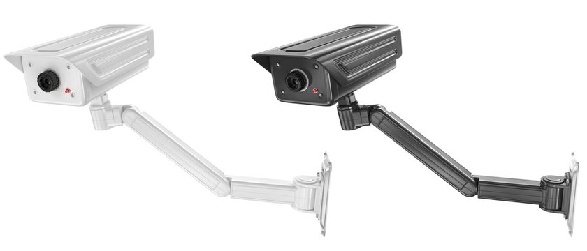 Security Camera on white background. 3D image