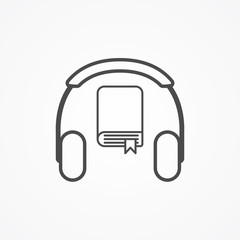 Audio lesson vector icon sign symbol