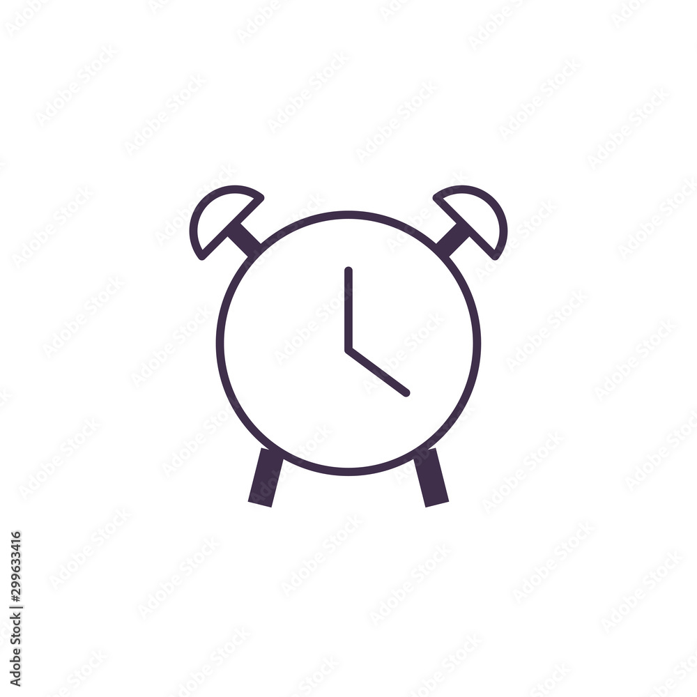 Poster isolated alarm clock icon vector design