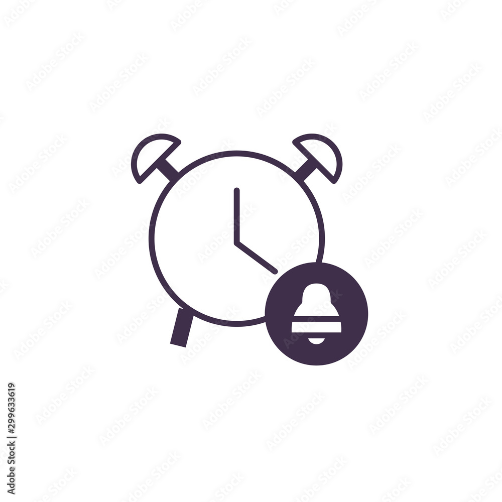Poster isolated alarm clock icon vector design