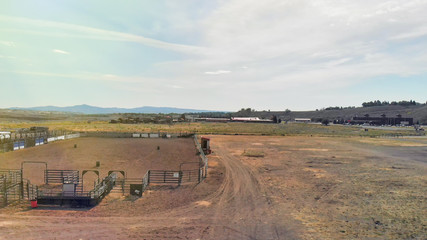 Obraz premium Aerial view of Cody, Wyoming