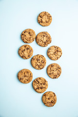 Sweet biscuits. Chocolate cookies.