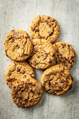 Sweet biscuits. Chocolate cookies.
