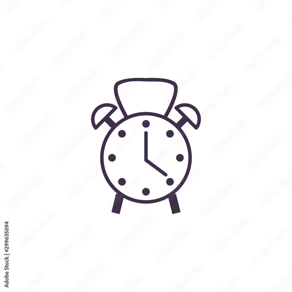 Poster isolated alarm clock icon vector design