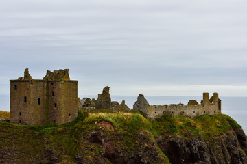 Fototapeta na wymiar Dunnottar Castle landscape in Scotland