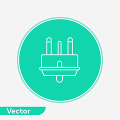 Plug vector icon sign symbol