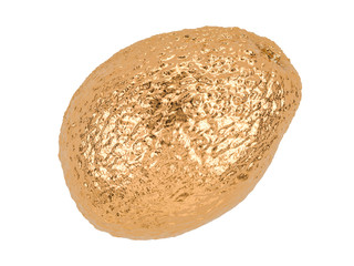 Golden avocado, 3d rendering