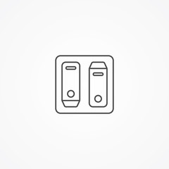 Toggle switch vector icon sign symbol