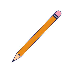 pencil utensil icon, flat design