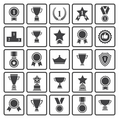 Black avards  icons set