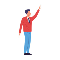avatar businessman with arm up