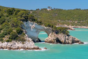 Saint Felice Arch in Gargano National Park, near Vieste, Puglia, Italy.