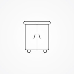 Wardrobe vector icon sign symbol