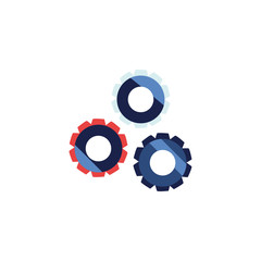 Isolated gears icons vector design