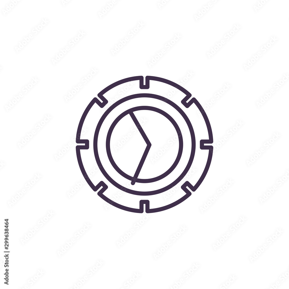 Poster isolated clock icon vector design