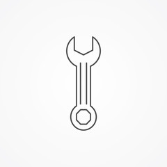 Wrench vector icon sign symbol