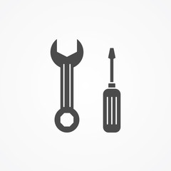 Wrench vector icon sign symbol