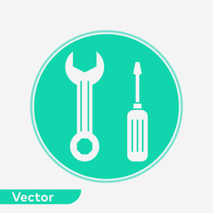Wrench vector icon sign symbol