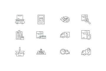 Isolated delivery icon set vector design