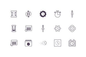 Isolated clock icon set vector design