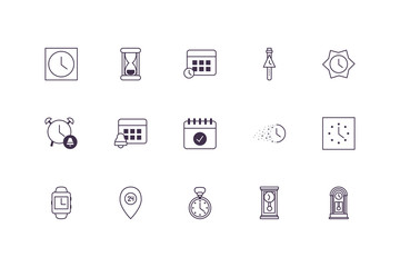 Isolated clock icon set vector design