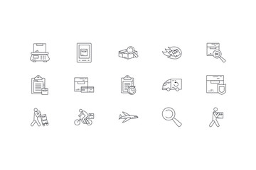 Isolated delivery icon set vector design