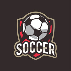Fototapeta premium Soccer Logo Badge, American Logo Sports