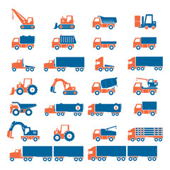 Icon Set, heavy duty machines